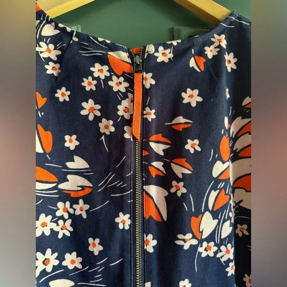 Boden Smart Easy Shift Dress Blue Floral Size  10R W0217 NWOT - Picture 7 of 7